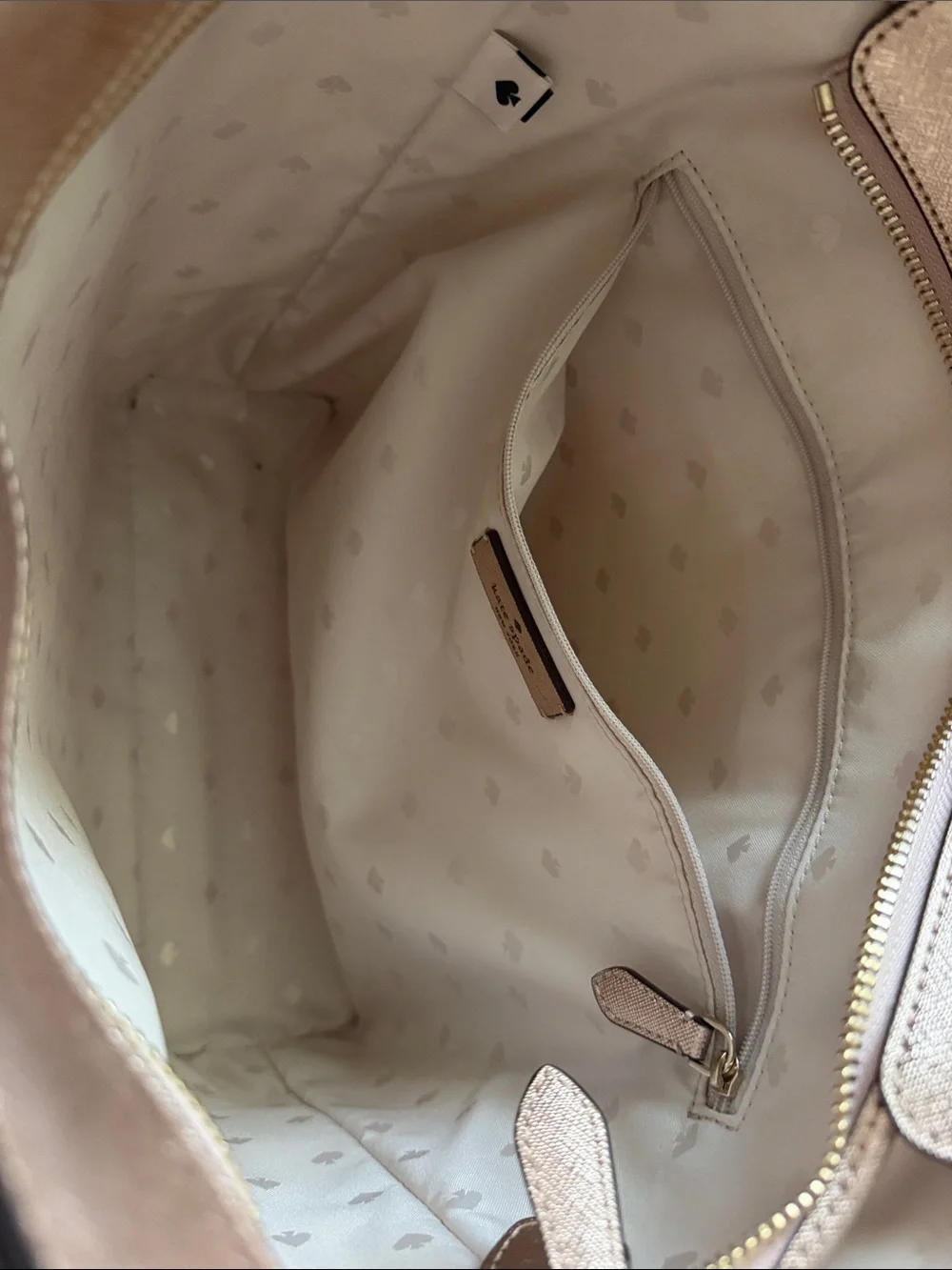 kate spade Metallic/Glitter Rose Gold Tote